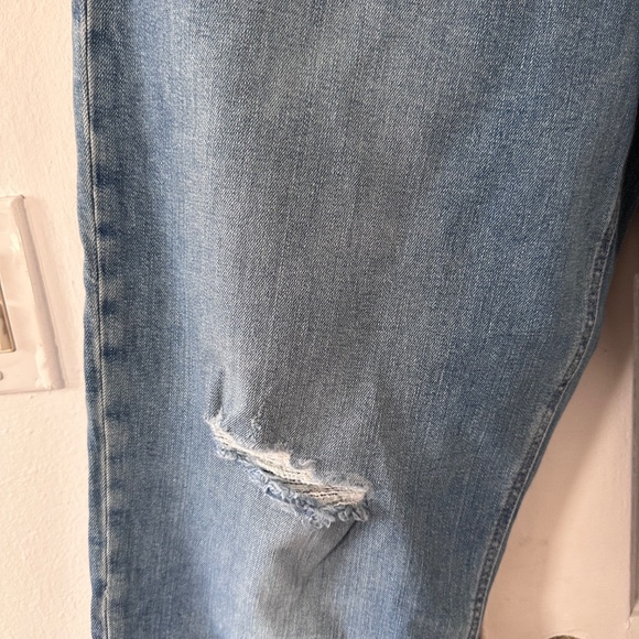 M&S light blue distressed boyfriend jeans — relaxed fit, casual staple. - Picture 3 of 4